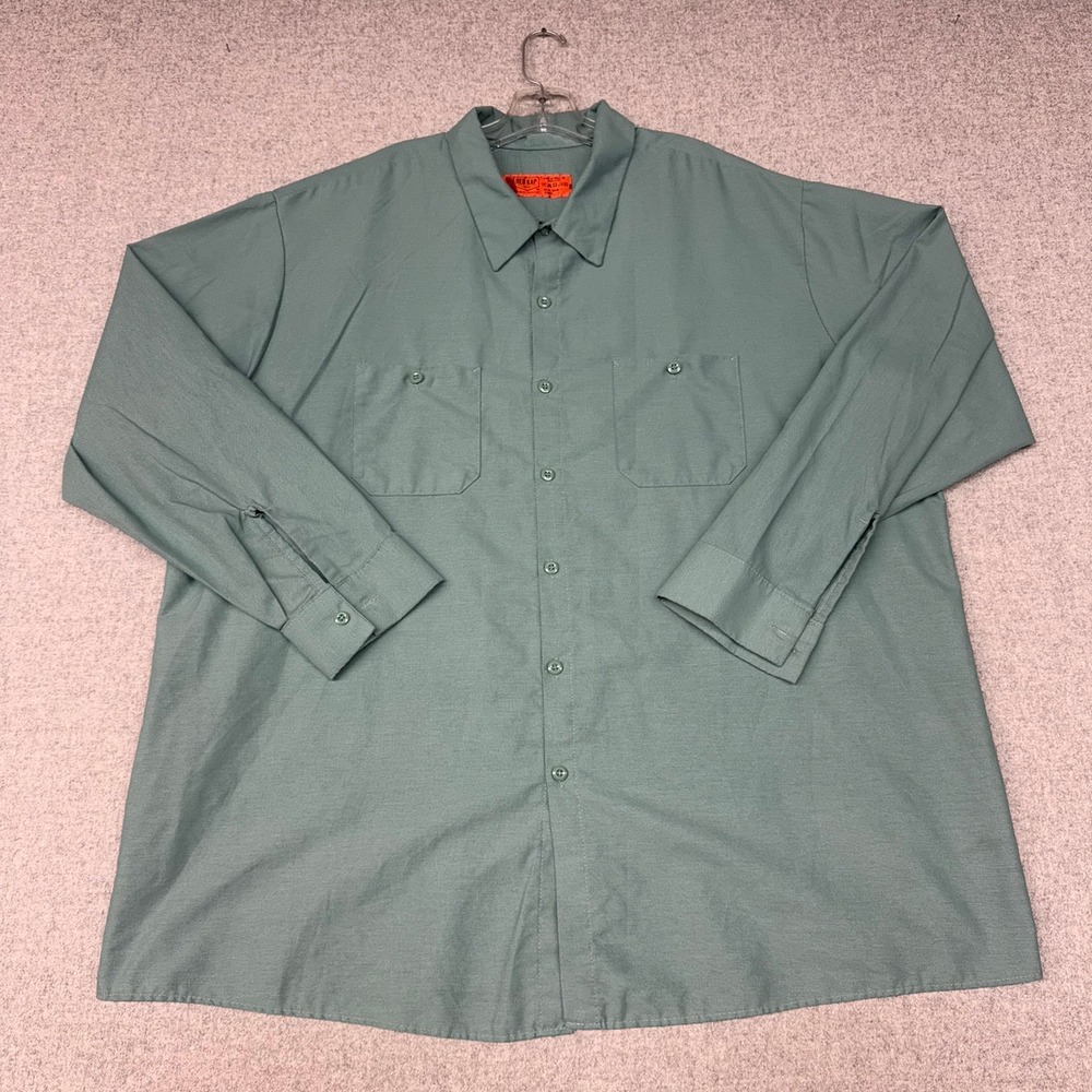 Red Kap | Work Shirt | 3XL | Spruce Green | Dual Pockets Long Sleeve Utility Top